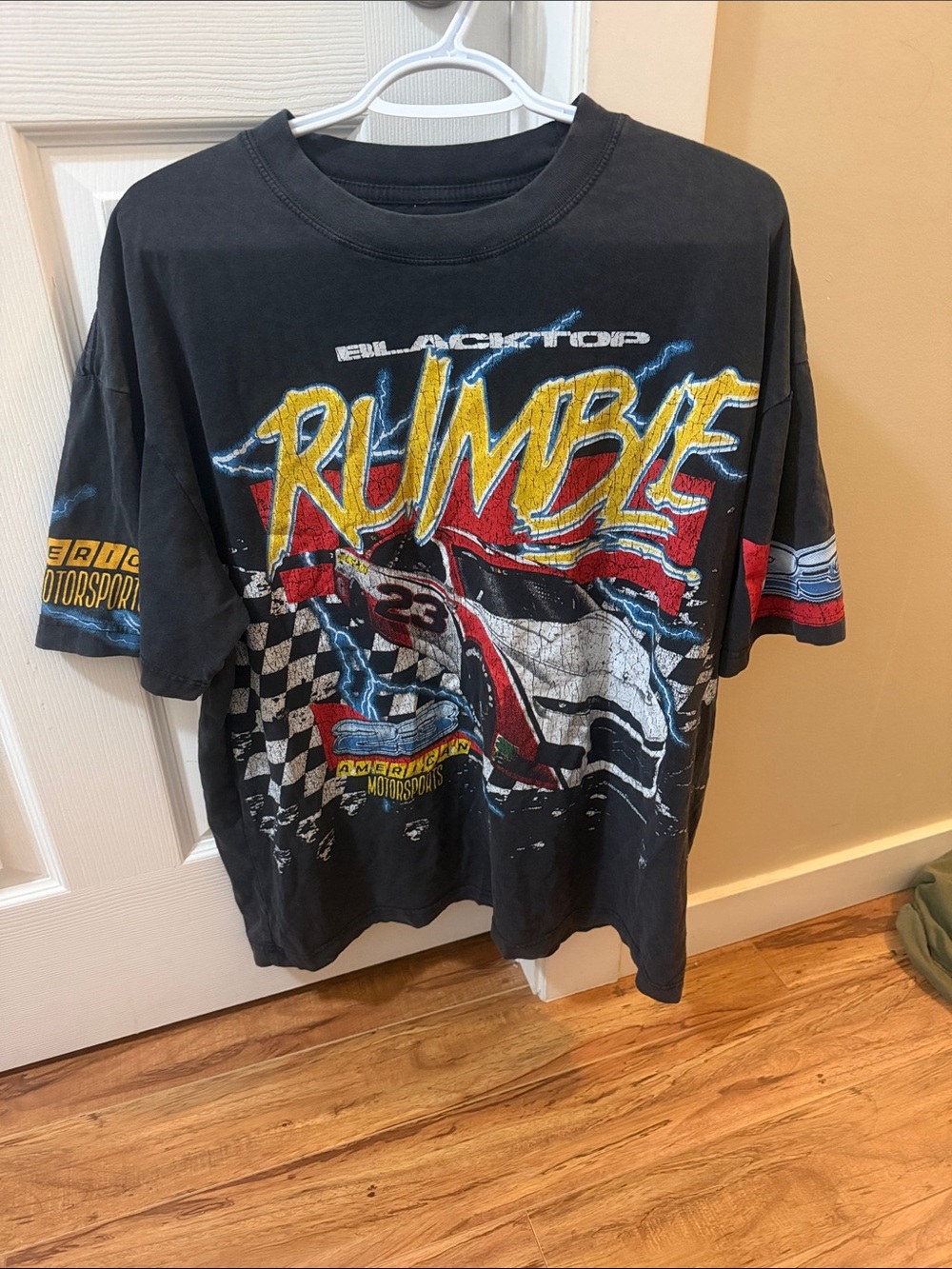 RUMBLE Black Graphic Racing Tee - Kids - Picture 1 of 4